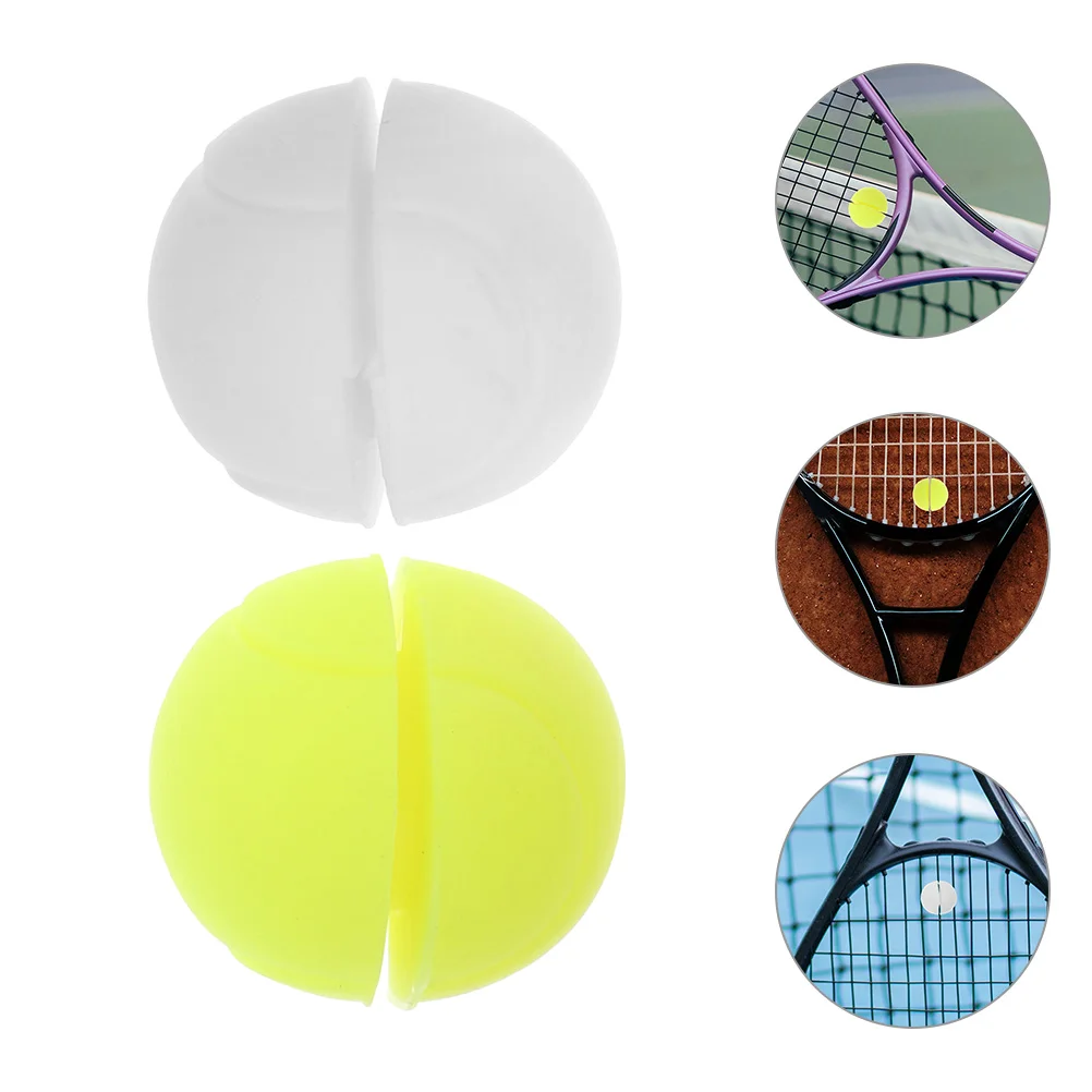 

2 Pcs Tennis Shock Absorber Dampener for Racket Miniature Damping Dampening Supplies Plastic Shocks Vibration Absorbers