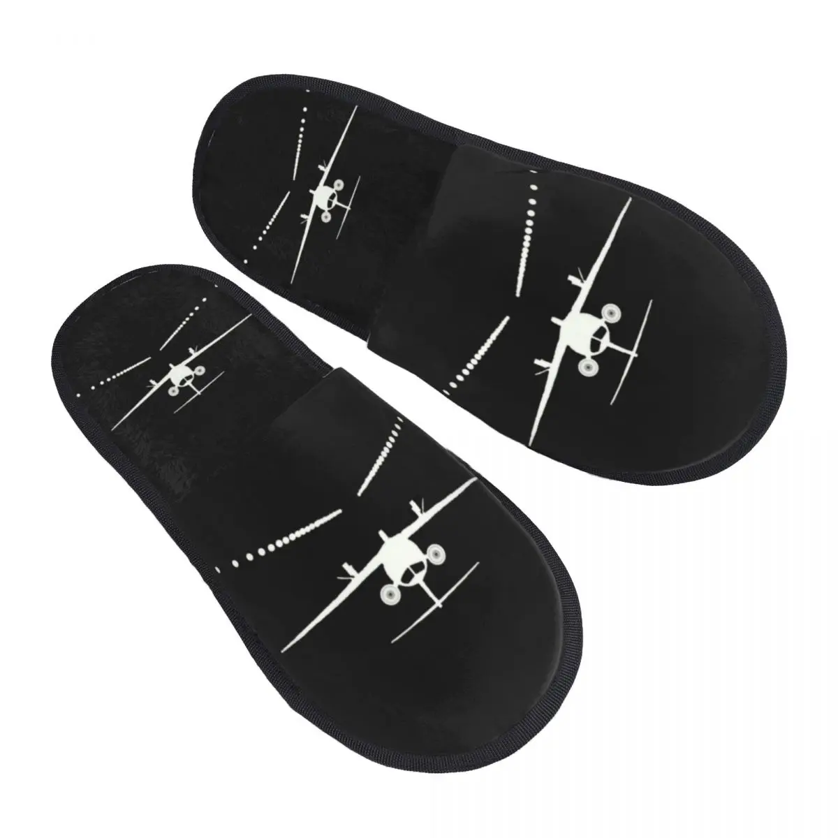 Custom Print Women Pilot Aviation House Slippers Soft Warm Memory Foam Fluffy Slipper Indoor Outdoor Shoes