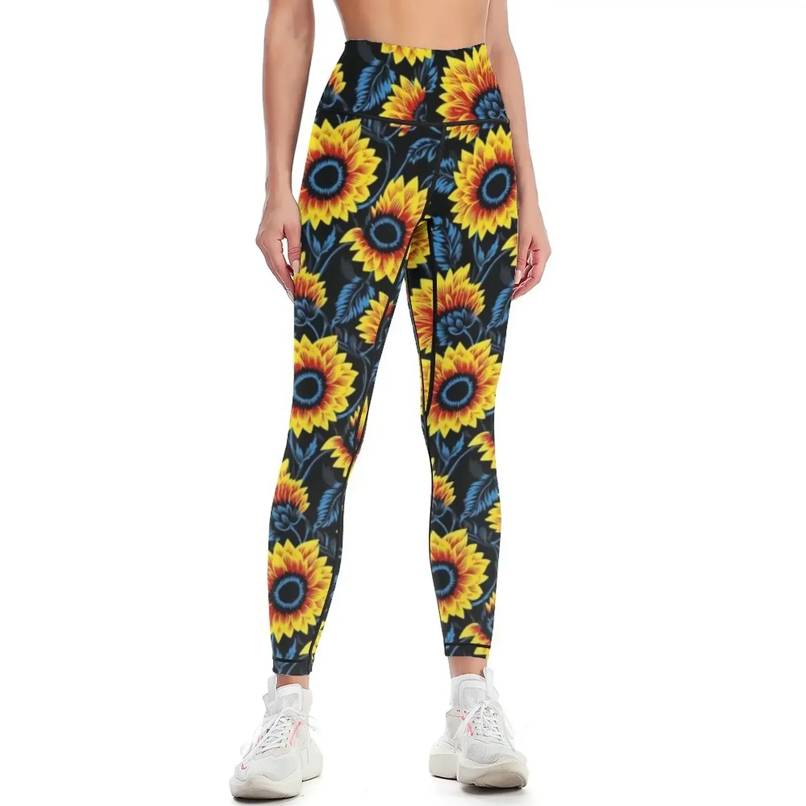 

Folk Flowers Leggings fitness set gym sport set trousers Sports female Womens Leggings