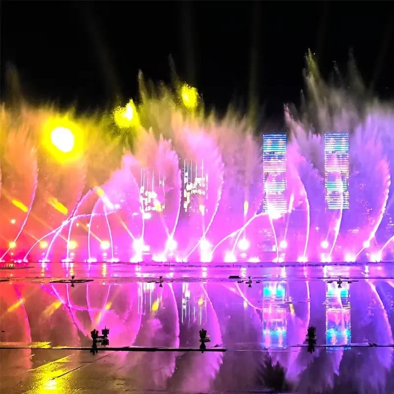 for Dancing Fountain Large Outdoor Musical Water Jet System Synchronized LED Lights Public Square Park Garden Decoration