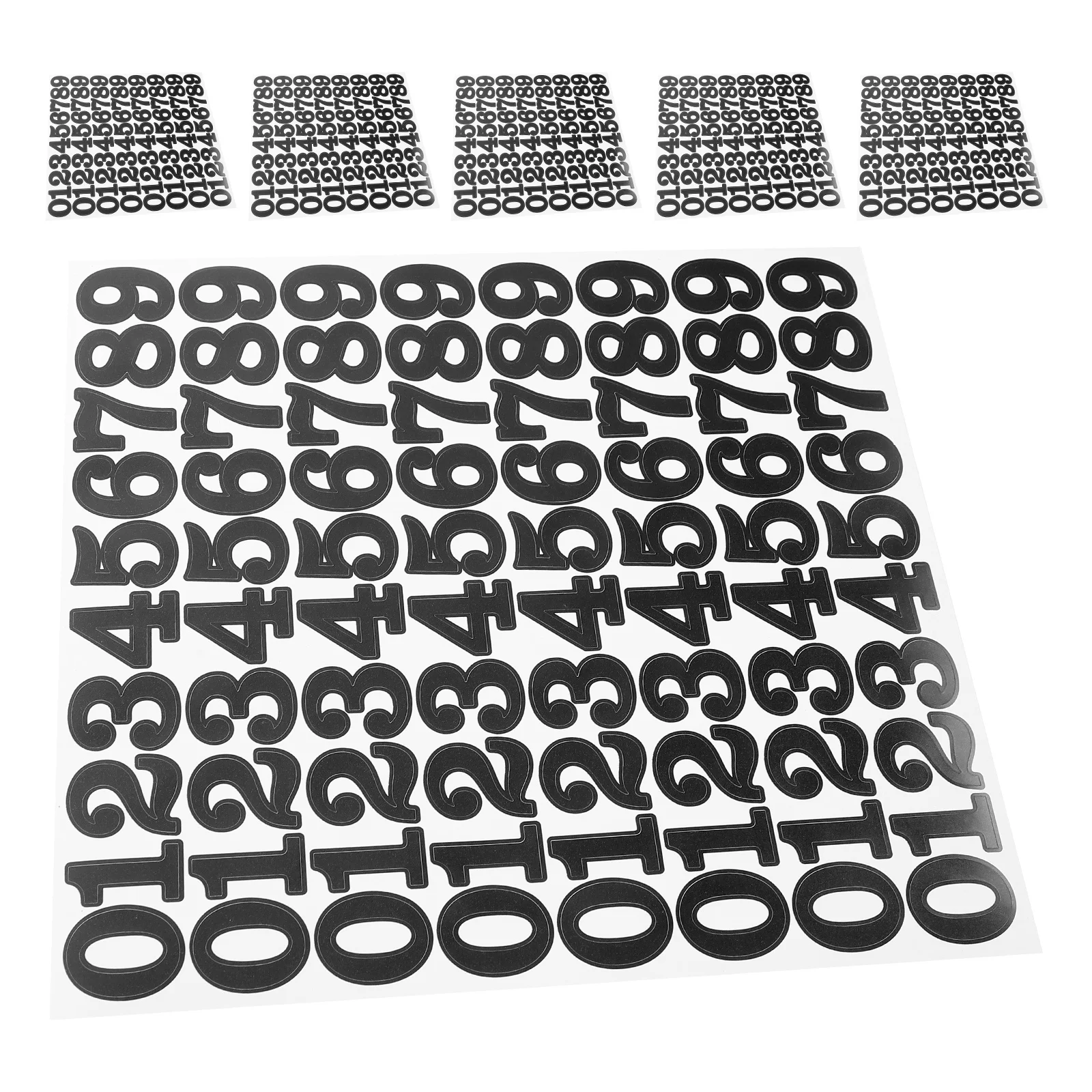 

6 Sheets Vinyl Number Decals Waterproof Self-Adhesive Stickers for Football Hockey Baseball Softball Sports Gear