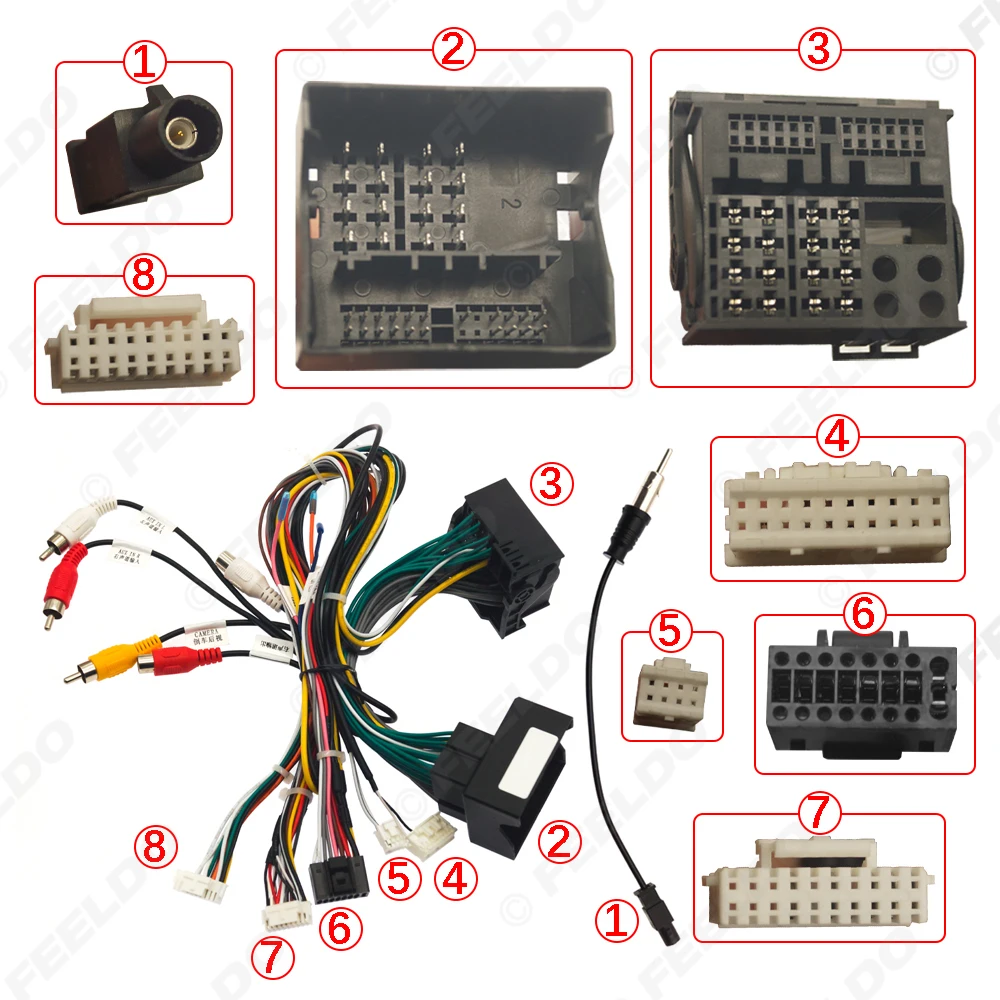 BMW X5 2007-2012 설치 헤드 유닛용 자동차 16핀 전원 코드 배선 하네스 어댑터