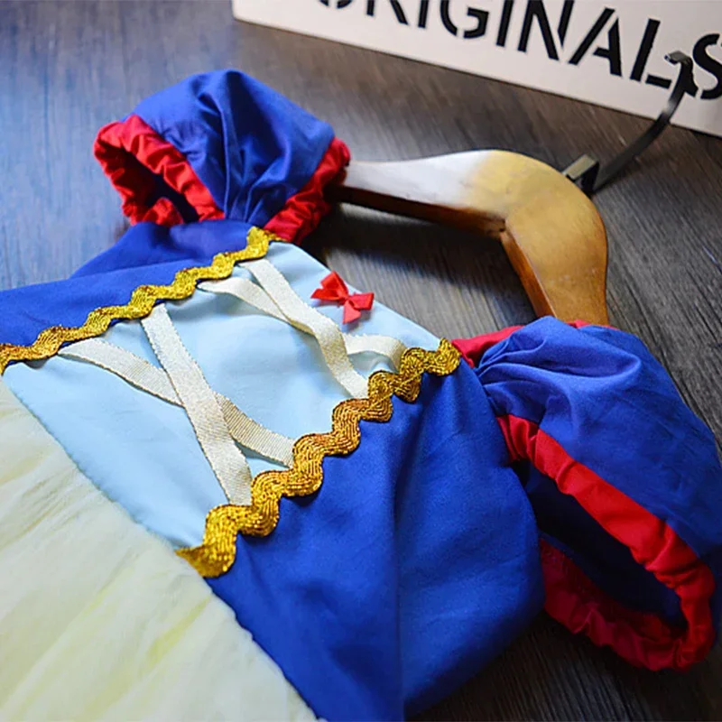 Baby Girls Snow White Dress Cosplay Costume 1-5Years Princess Birthday Party Dress for Children Halloween Carnival Clothes