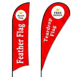 Beach Flag Feather Teardrop Banners Custom Graphic Printed Advertising Promotion Opening Celebration Outdoor Sport Club Using