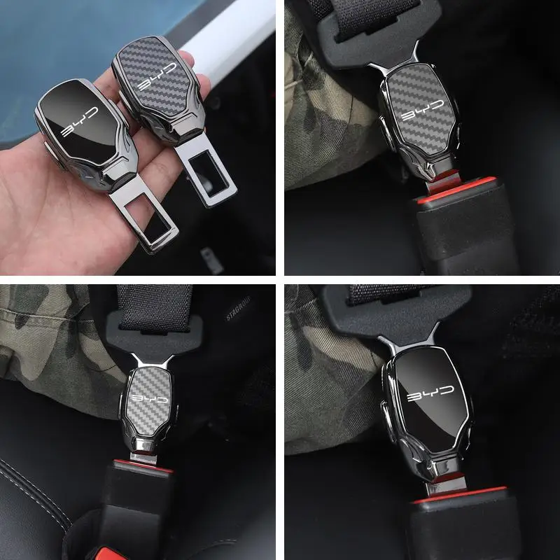 For BYD Seagull Seal Frigate07 1Pcs Car Seat Belt Locker Carabiner Extender Insert Buckle Auto Interior Safety Parts
