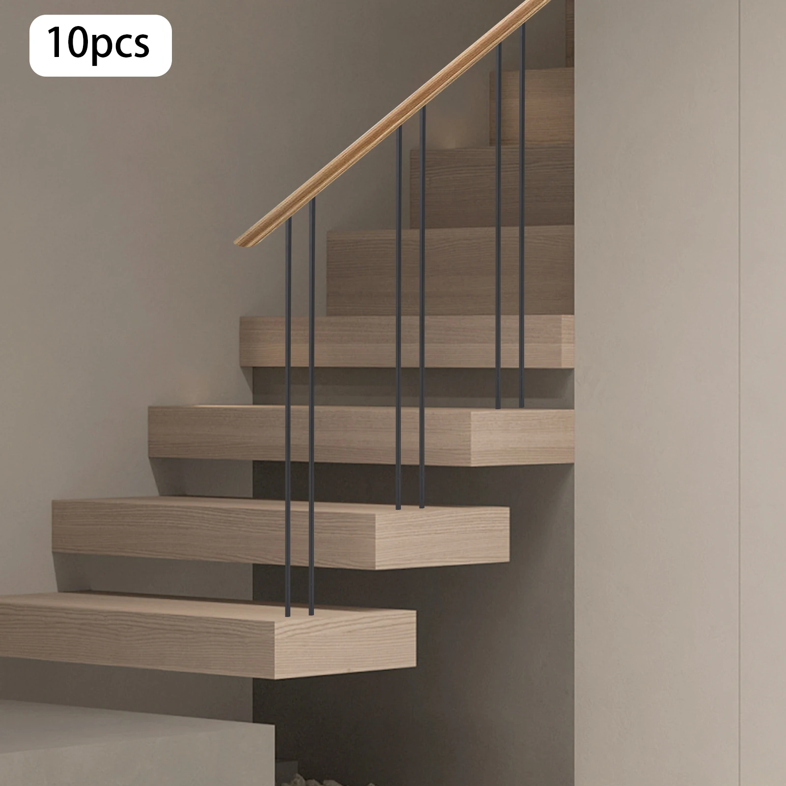 

Easy-Clean 10-Piece Staircase Balusters - Smooth Surface Wiped With Damp Cloth, Ideal For Stairs/Balconies/Homes/Malls/Hotels