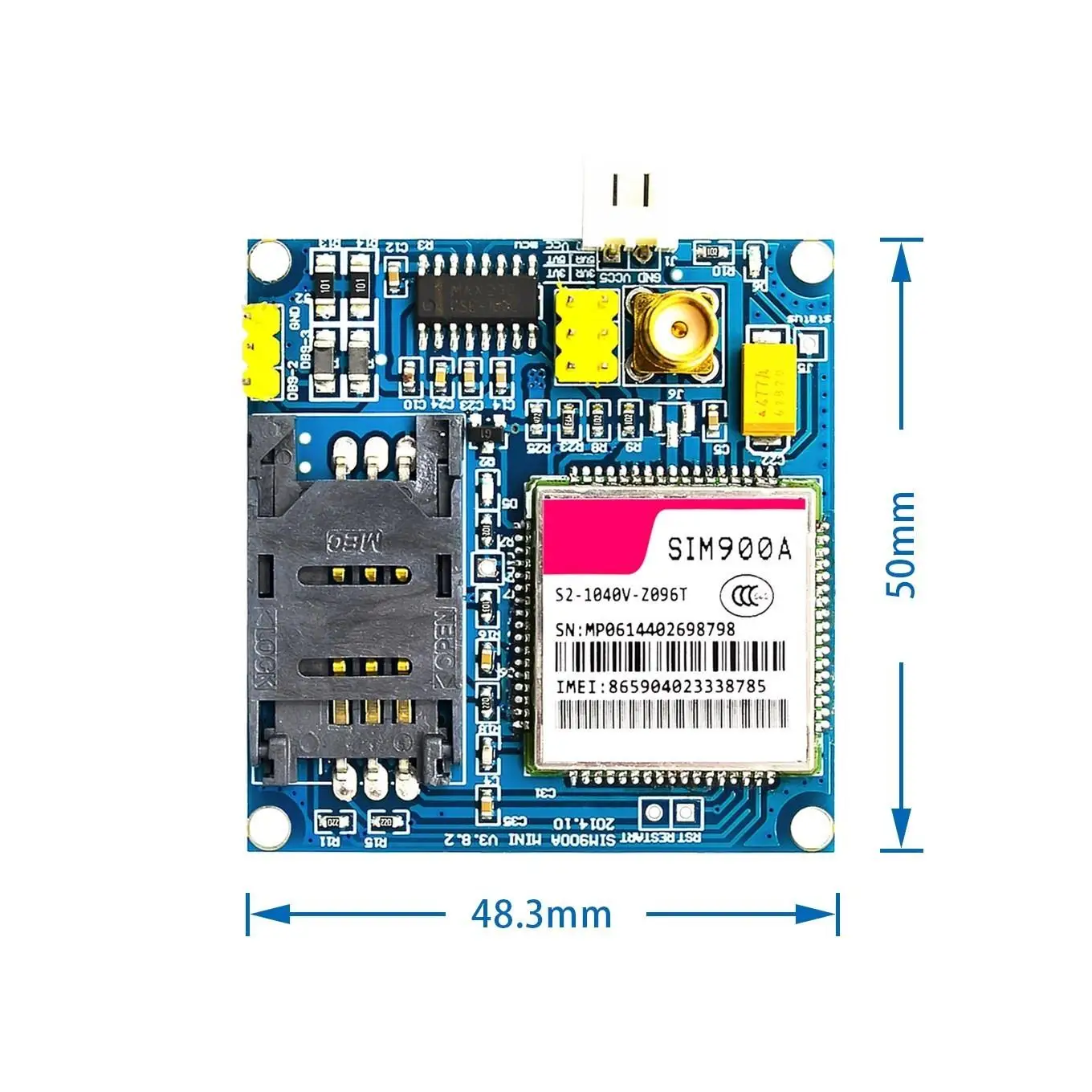 Imagem -05 - Kit Módulo de Extensão sem Fio para Arduino Antena Testada Gsm Gprs Board Sim900a Sim900 V4.0 Loja Mundial