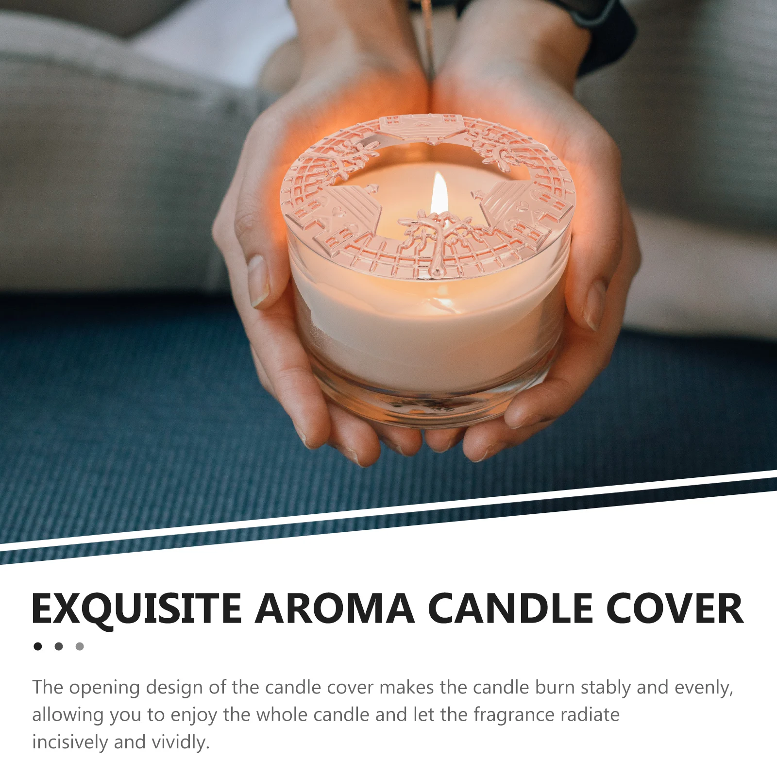 

Vintage Style Windproof Hollow Metal Cover Alloy Scented Candleholder Artistic Lid For Aromatherapy Zinc Alloy