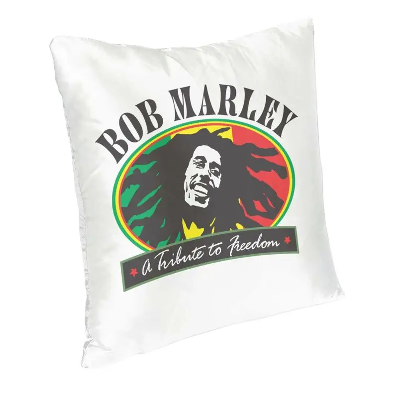 Custom Jamaica Reggae Music Bob Marley Square Throw Pillow Case Decoration 3D Double-sided Printing Cushion Cover Living Room