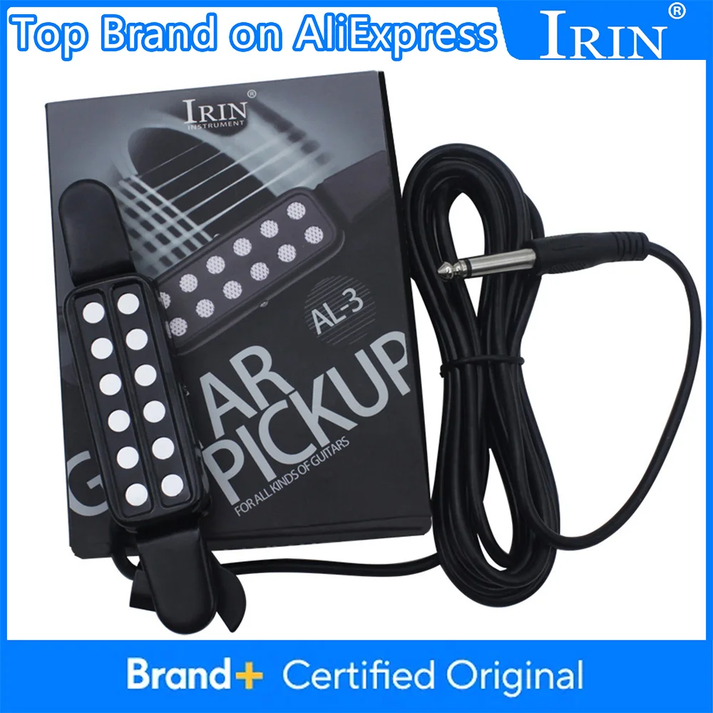 

Звукосниматель IRIN 12 Sound Hole для акустической гитары, электрический преобразователь для акустической гитары с предусилителем и регуляторами тона и громкости