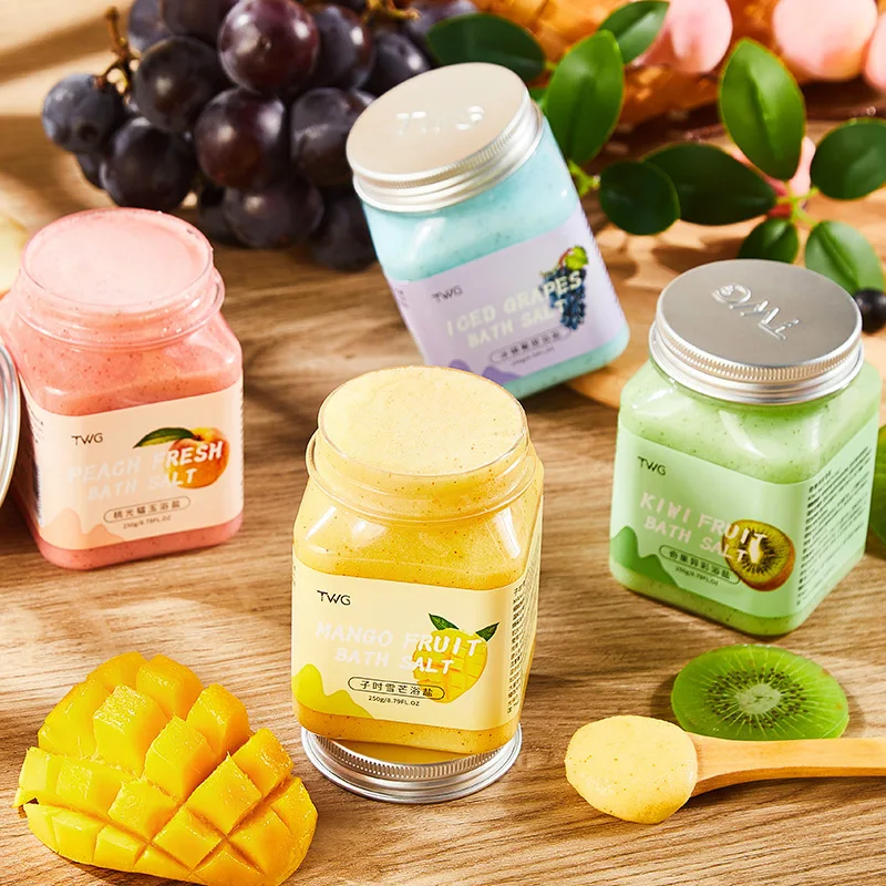 Fruit Salt Scrub Face Foot & Body Exfoliator  Massage Exfoliating Salt Body Scrub