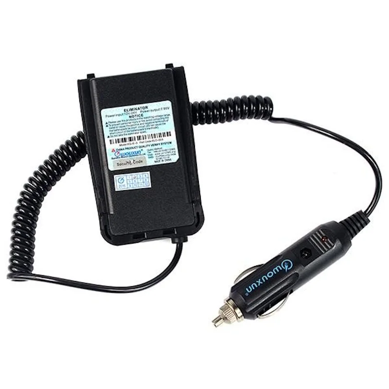 Wouxun ELO-003 Battery Eliminator for KG UV8D KG8D Plus UV8E KG-8D Ham Radio Accessory Cigarette Lighter Car Charger Adapter