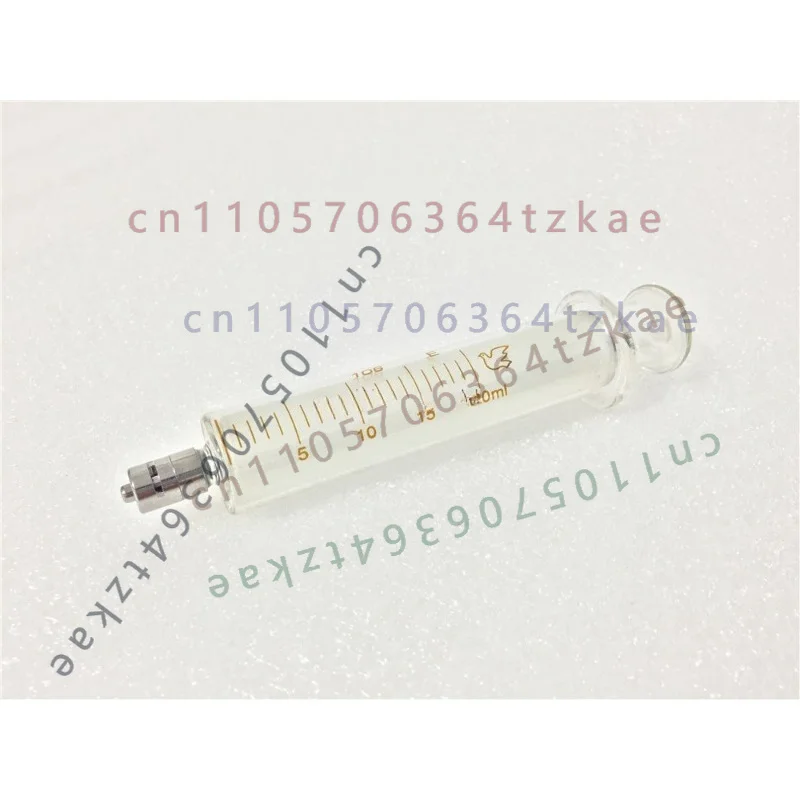 1pcs 20ml 20cc Glass Syringe Luer Lock Head Reusable Glass Injector Lab Glassware