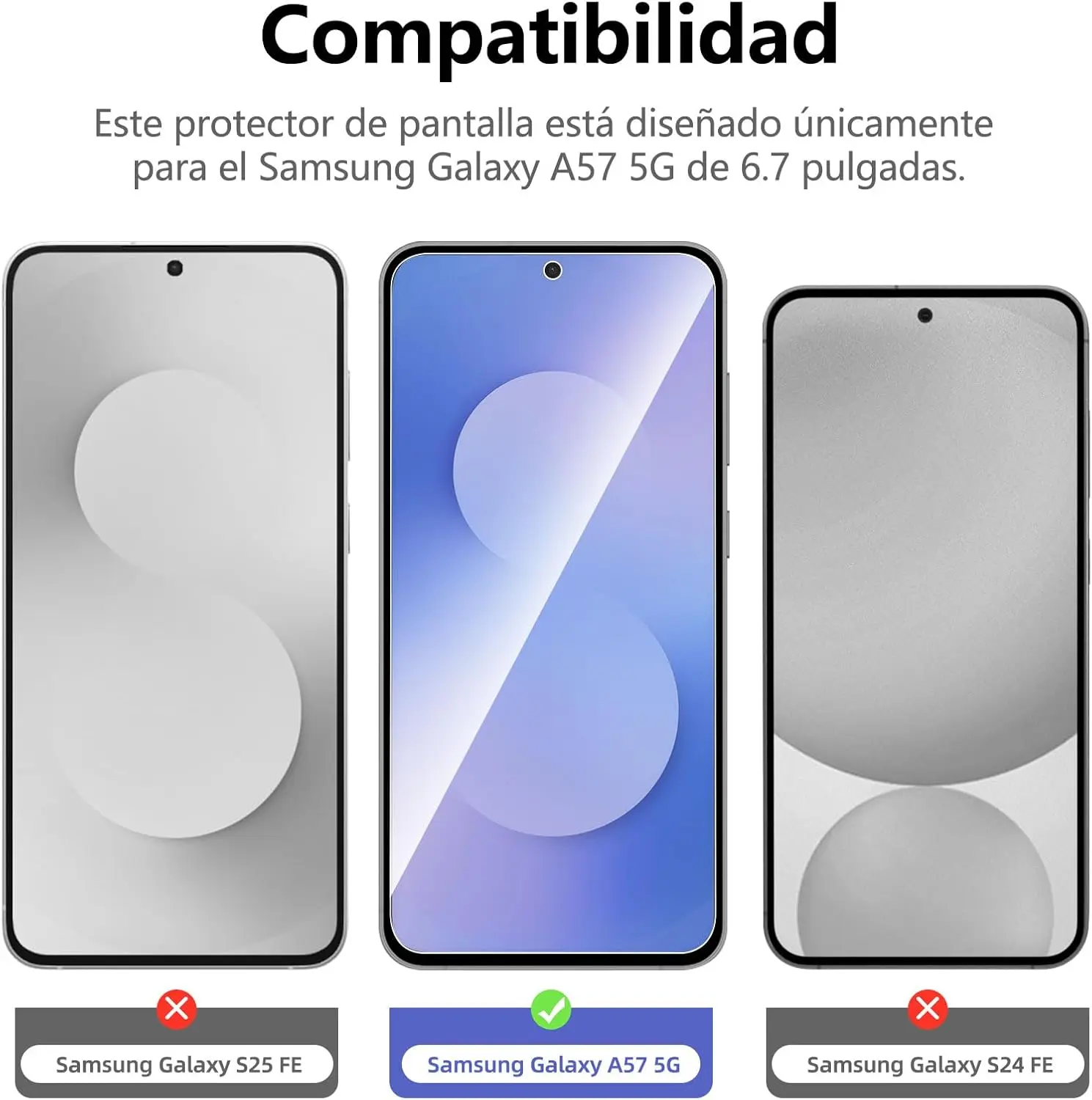 For Samsung Galaxy A57 Tempered Glass Screen Protector Glass Film