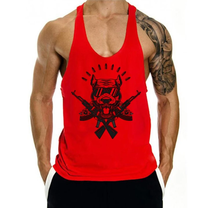 قميص بدون أكمام للياقة البدنية سريع الجفاف للرجال - قميص كمال الأجسام من القطن بدون أكمام، قميص داخلي قابل للتمدد للتدريب الرياضي والتمارين الرياضية في صالة الألعاب الرياضية #2