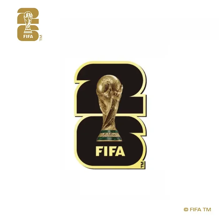 2026年FIFAワールドカップ（Wカップ）公式FWC2Dバッジ H35mm