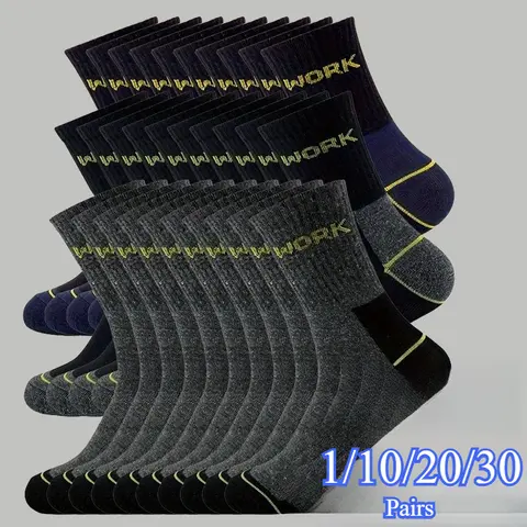 高品質男性ビジネス防臭ミッドチューブソックス吸汗通気性スポーツレジャー男性靴下 1/10/20/30 ペア