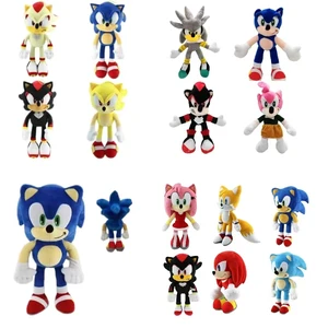 Sonic Shadow Peluches Jouet hérisson de 20 à 45 cm dessin animé Amy Rose Knuckle Tail en peluche douce poupée en peluche enfant anniversaire Sonic Peluches jouets 10 meilleures peluches Shadow en vente - No 6