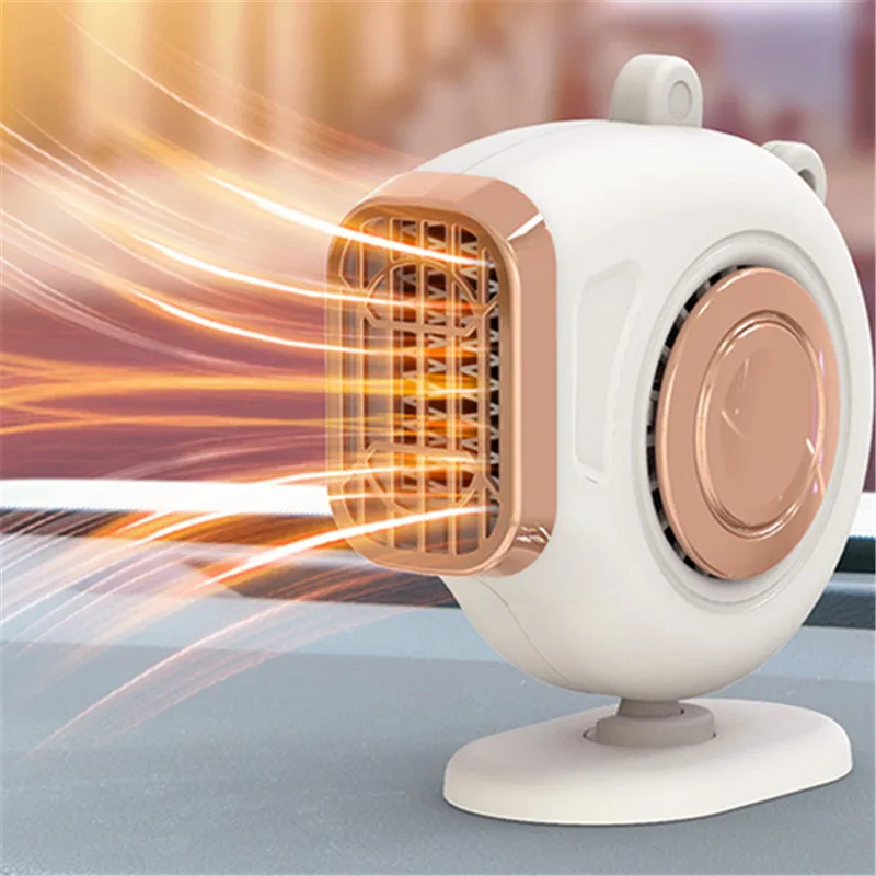 Auto Dashboard Cooling Windshield Defroster for Vehicle 3-in-1 12V 120W Adjustable Car Heater Fan