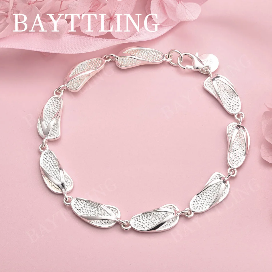 

Браслет-шарм из стерлингового серебра 925 пробы, 8 дюймов, с индивидуальной гравировкой, для мужчин и женщин, модный подарок для вечеринки, ювелирные аксессуары