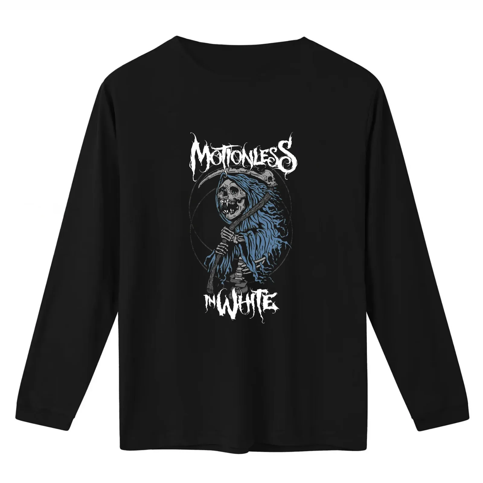 Motionless in White Men_s Hoodies Sweater Fashion Long Sleeve Top No Pocket Hoodies Hooded Sweatshirt T-Shirt Unisex Men Women