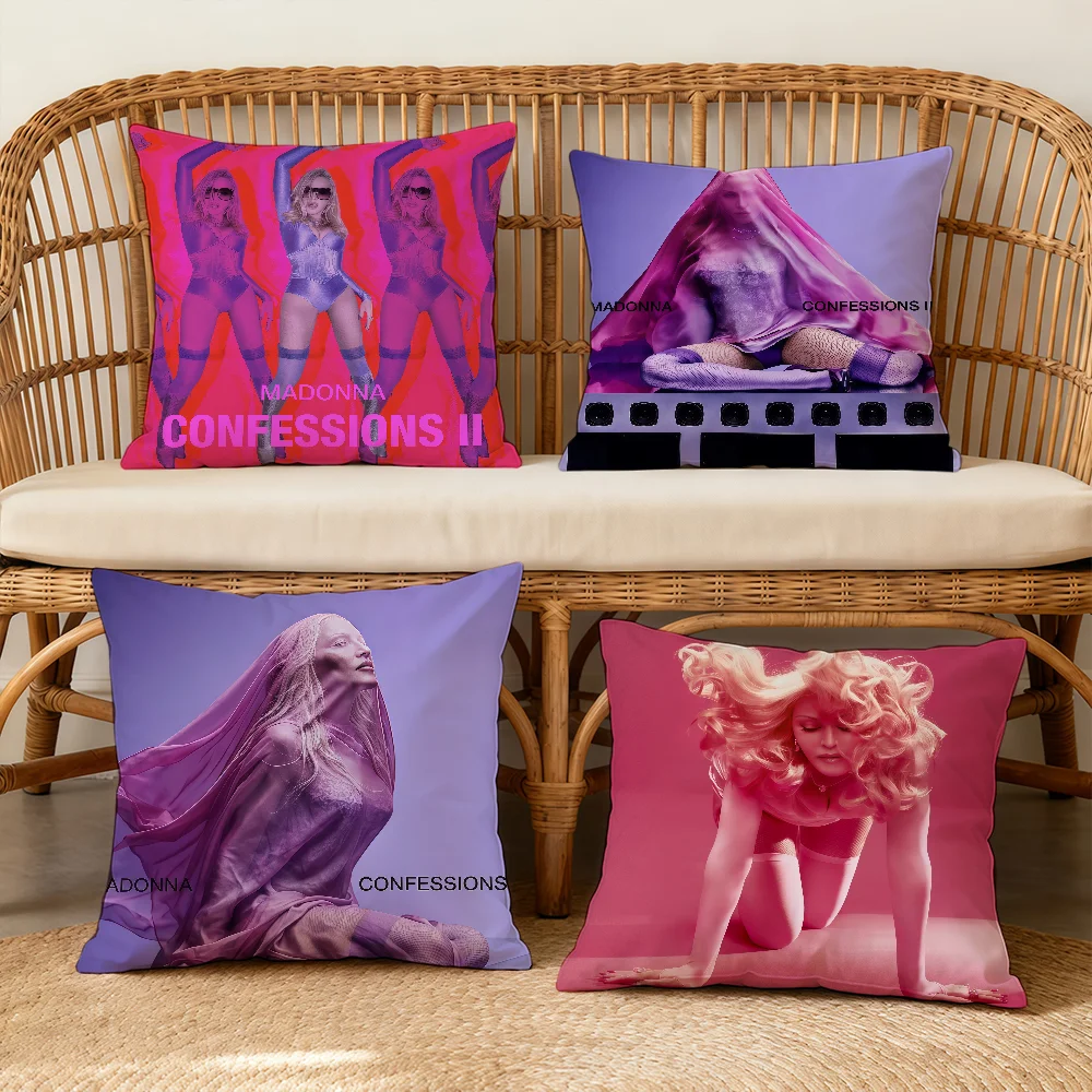 M-MadonnaS-ES Confessions Ii Cushion Cover Square Decorative Throw Pillow Case Sofa Bed Living Room Anniversary Gifts