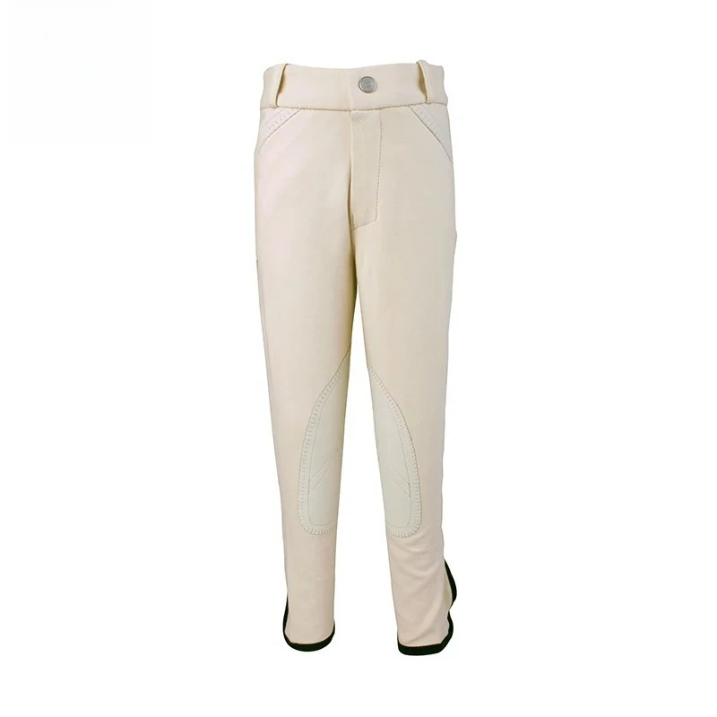 

Equestrian supplies Children's knitted half-leather breechesgood