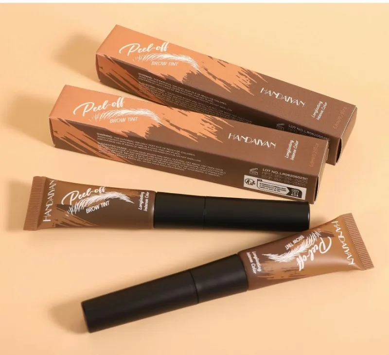 5-farbiges, abziehbares Augenbrauengel und Pinsel in einem, langanhaltende, intensive Farbe, schweißresistent, semi-permanente Augenbrauenfarbe, Augen-Make-up – Detail 19