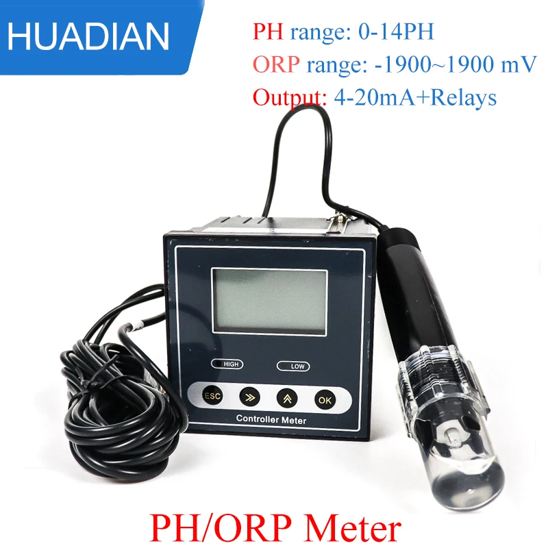 High Quality Online Industrial Ph Meter Digital Ph Meter Ph Electrode Probe Liquid Tester