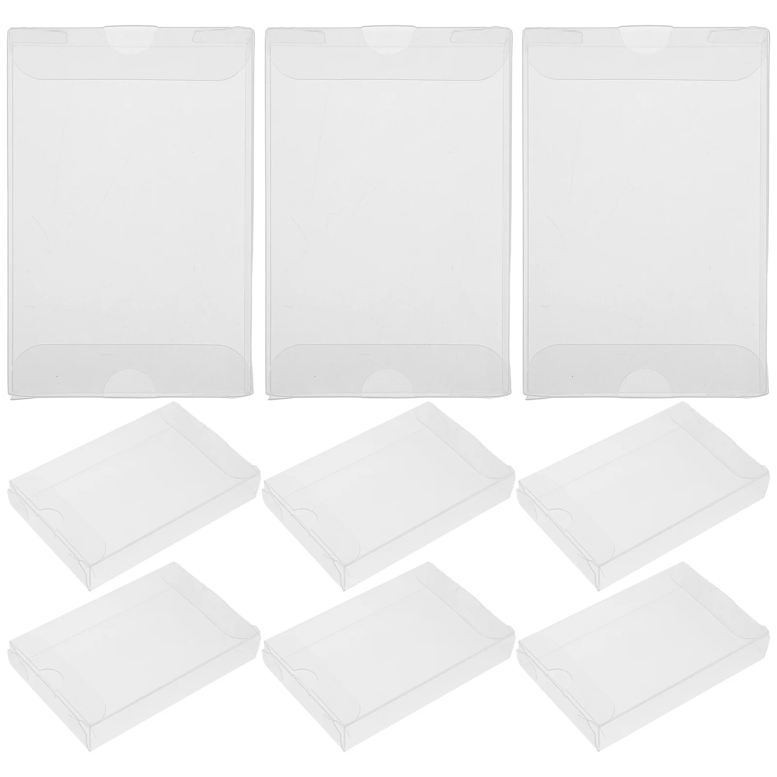 

10pcs Magnetic Tape Storage Box High Transparency Pvc Clear Cassette Tape Organizer Dust Wet Protection Stackable Portable