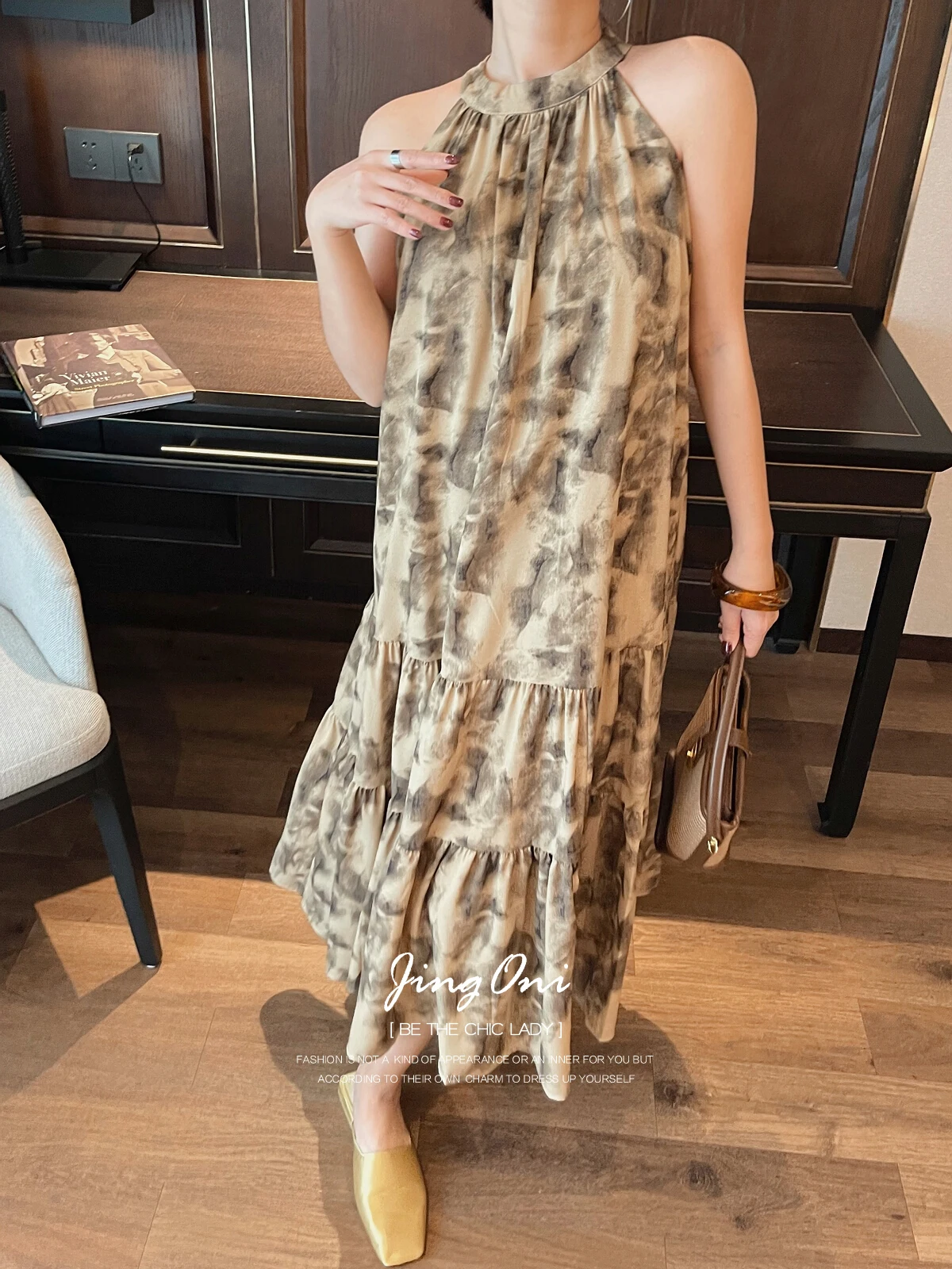 

Tie Dye Long Dresses Y2k 2024 Woman Clothing Summer Fashion Korean Style Vintage Elegant Sleeveless Party Robe Beach Sexy Resort