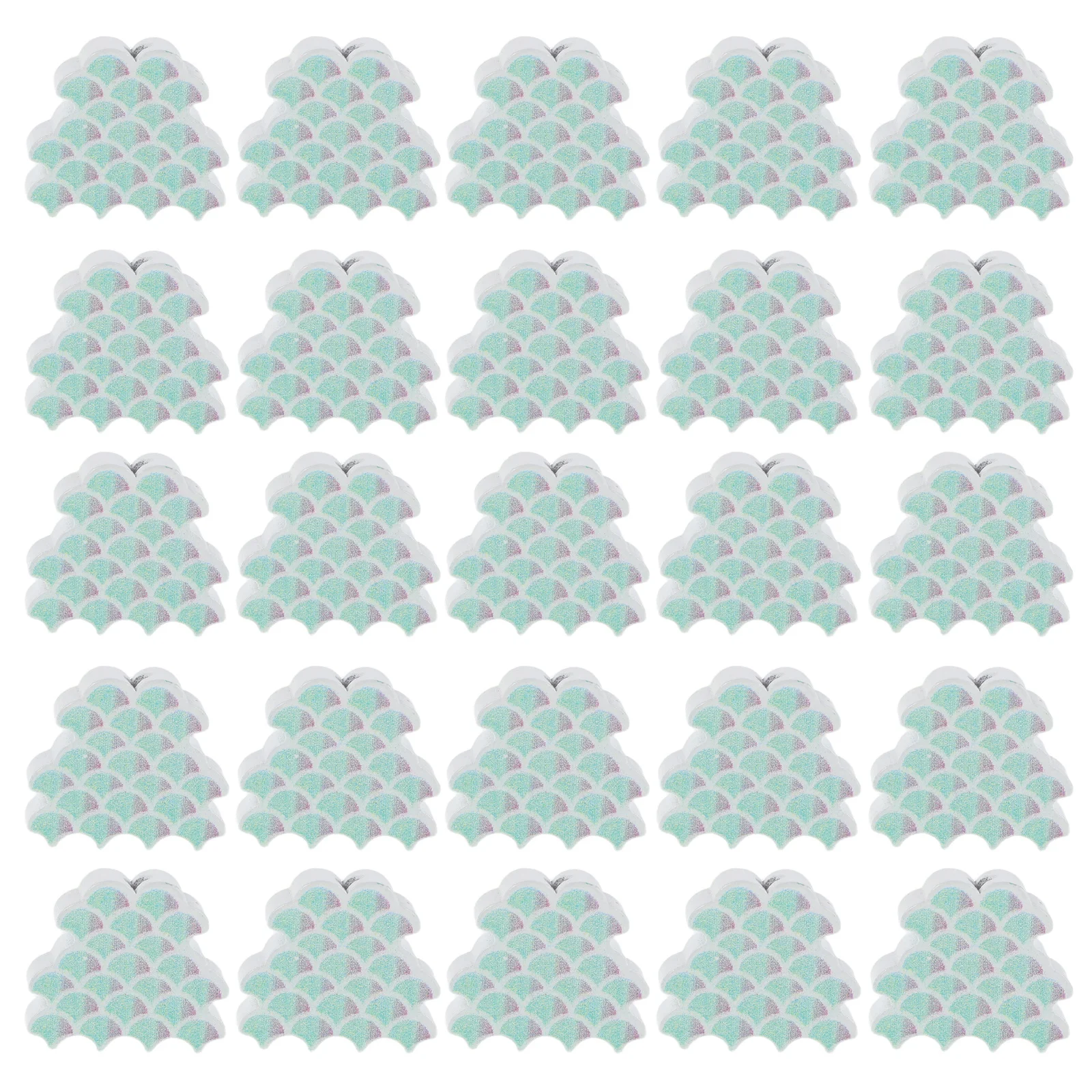

100 Pcs Fish Scales and Wooden Beads Necklace Party Charms Bracelet Ocean Animal
