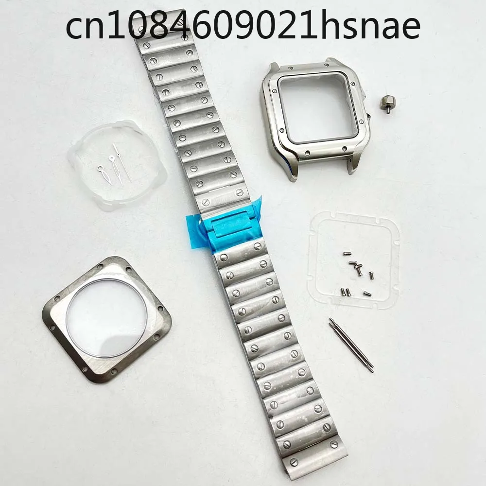 38MM square NH35 case, modified watch accessories, waterproof mechanical men's stainless steel watch case NH36