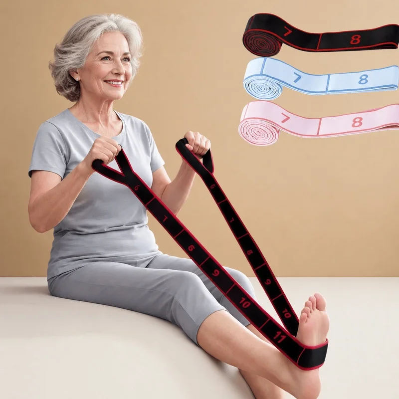 2Pack of yoga stretching bands+Storage hook | Pilates resistance bands，Flexible，Stackable，Medium tension，Perfect for dancing、Yog