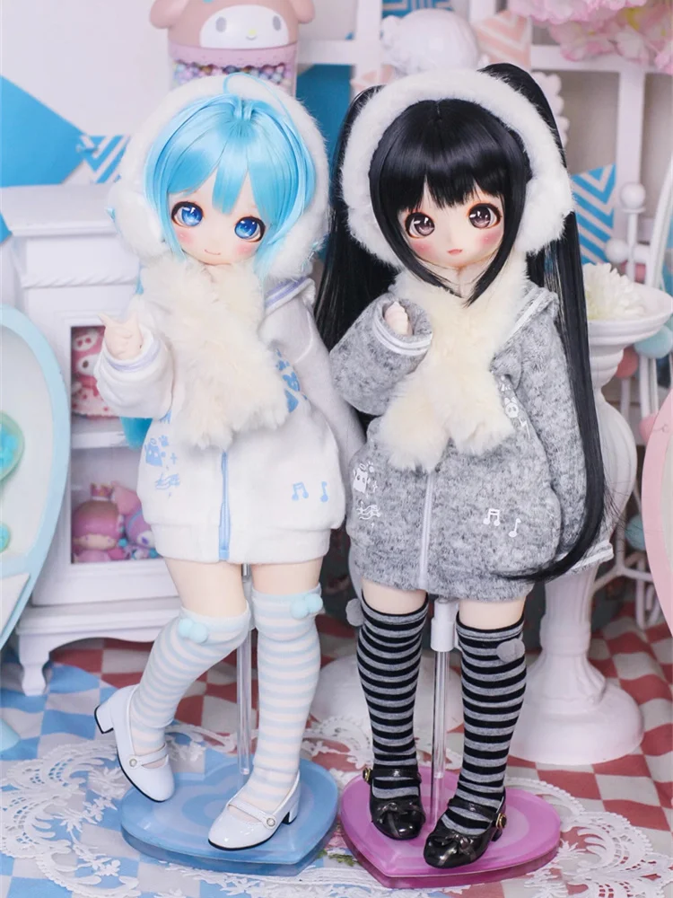 New Arrival BJD Doll Clothes For 1/4 MSD MDD Doll Winter Sweet Coat Outfit Doll Dress Up Gift Diy Clothes(Only Clothes No Doll))