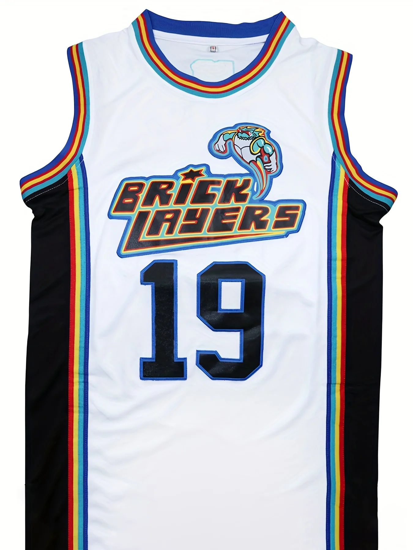 

Men's #19 Printed Basketball Jersey Men's Breathable Retro Round-neck Sleeveless Basketball Shirt for Training and Competition