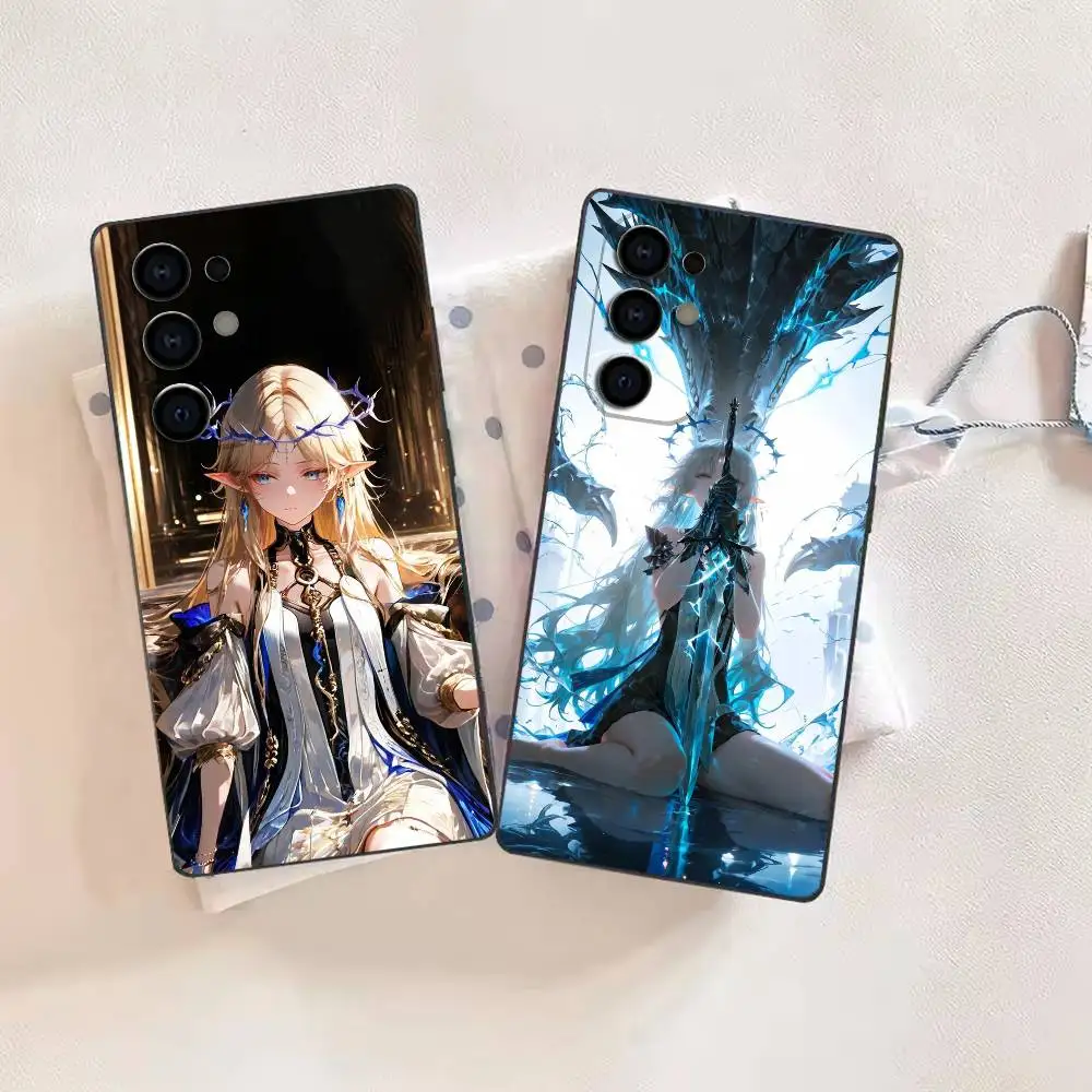 Funny Cartethyia W-Wuthering Waves Game  Phone Case For Samsung S26,25,24,21,22,21,20,10,9,8,7,6,Ultra,Plus,Fe, Lite Black Cover