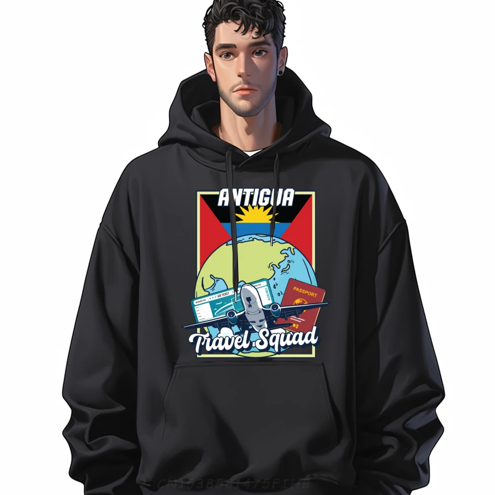 

Graphic Men Sweatshirt Crew Neck Long Sleeve Antigua Travel Squad Antigua Hoodies Casual Fashion Pullover For Man