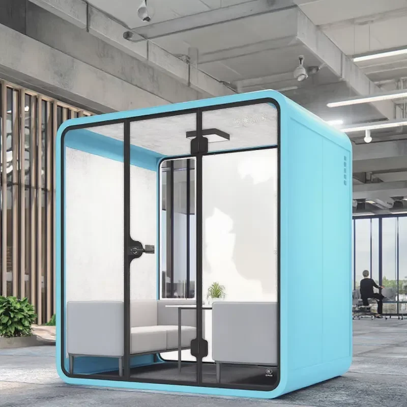 Modern Soundproof Office Cabin Meeting Acoustic Room with Sound Absorbing Materials Low Noise for Hotel and Shopping Mall