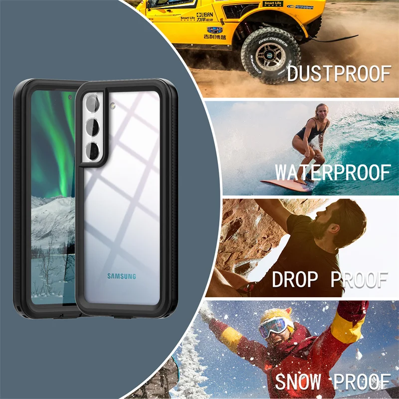 

Для Samsung Galaxy S9 S10 S20 S21 S22 S23 S24 S25 Ultra Plus IP68 Водонепроницаемый чехол для телефона Shock Cover Дайвинг Плавание Спорт на открытом воздухе