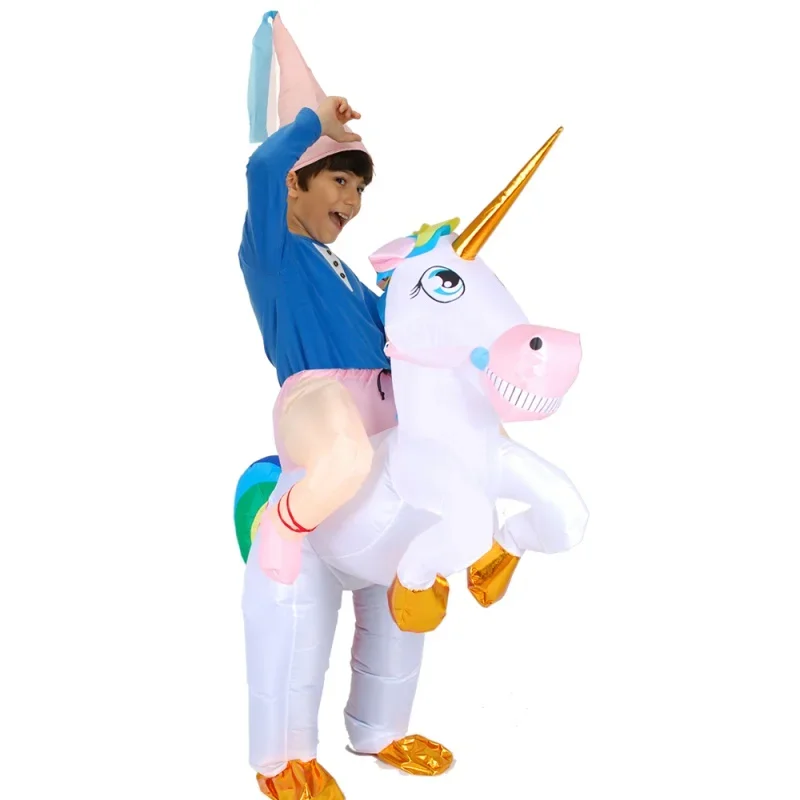 Nuevo disfraz inflable de unicornio para adultos, caballo de montar, disfraz de Halloween, disfraz de fiesta, disfraz de cosplay, Carnaval, Navidad, vestido de mascota