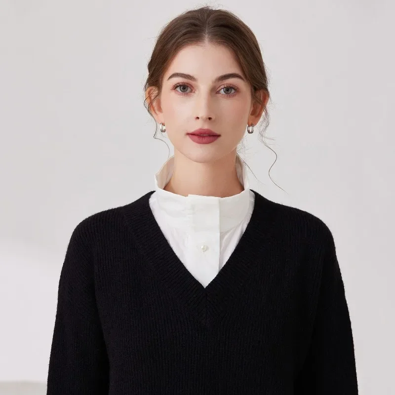 여성용 블라우스 스웨터 칼라 탈부착 가능한 가짜 칼라 화이트 하프 셔츠 스탠드 가짜 칼라 의류 액세서리