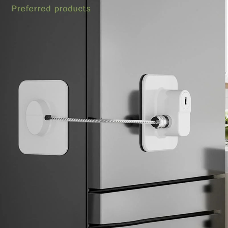 Key-Included Adhesive Fridge Cabinet Locks for Baby Safety, Applicable for Door, Window, Kitchen Appliance, Toilet