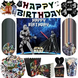 Star  Wars Birthday Party Theme Supplies Disposable Cup Plate Napkin Tablecloth 3D Balloon Kid Birthday Decor Baby Shower Gift