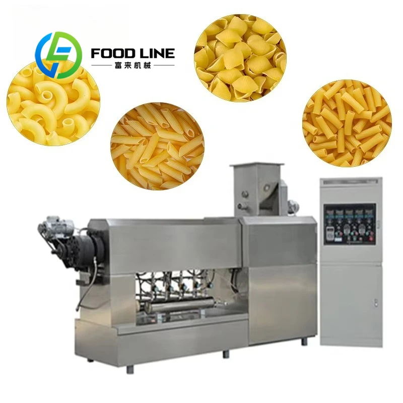 2025 Venta caliente 200 kg/h Línea de producción de pasta Extrusora al vacío para Penne Macaroni Fusilli CE + ISO Ahorro de energía
