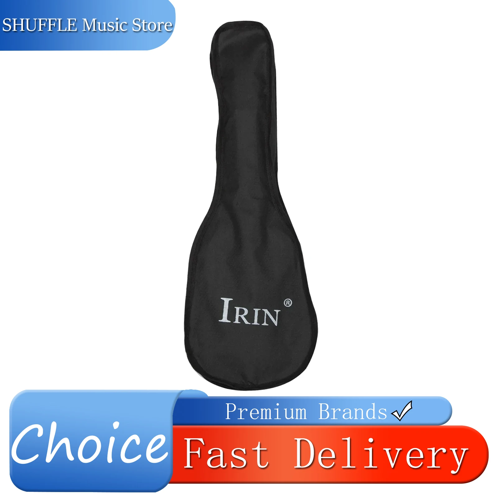 IRIN Ukulele-Tasche, 21/23/26 Zoll, tragbarer Ukulele-Rucksack, verdickter, wasserdichter Koffer, Gig-Tasche aus schwarzem Oxford-Stoff, verstellbare Riementasche