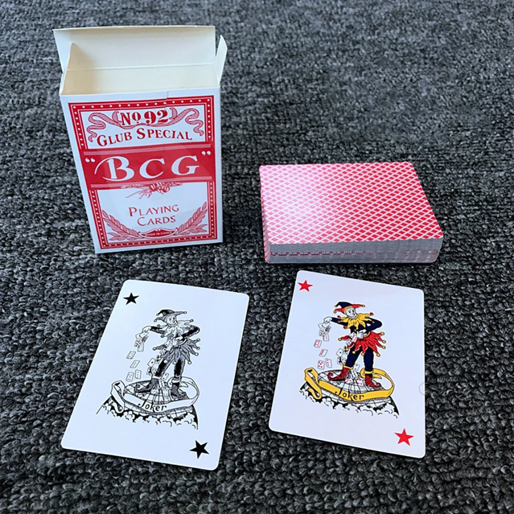 Casino Poker Magic Speelkaart 52 2 Joker Deck Plastic Jas Gecoat Speelkaarten Spel Poker Kaarten 63*88Mm Papieren Kaarten Poker