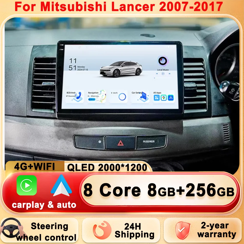 

Android 15 Car Radio For Mitsubishi Lancer 10 CY 2007-2017 Multimedia Video Player Navigation GPS Stereo 2 din Head Unit WIFI+4G