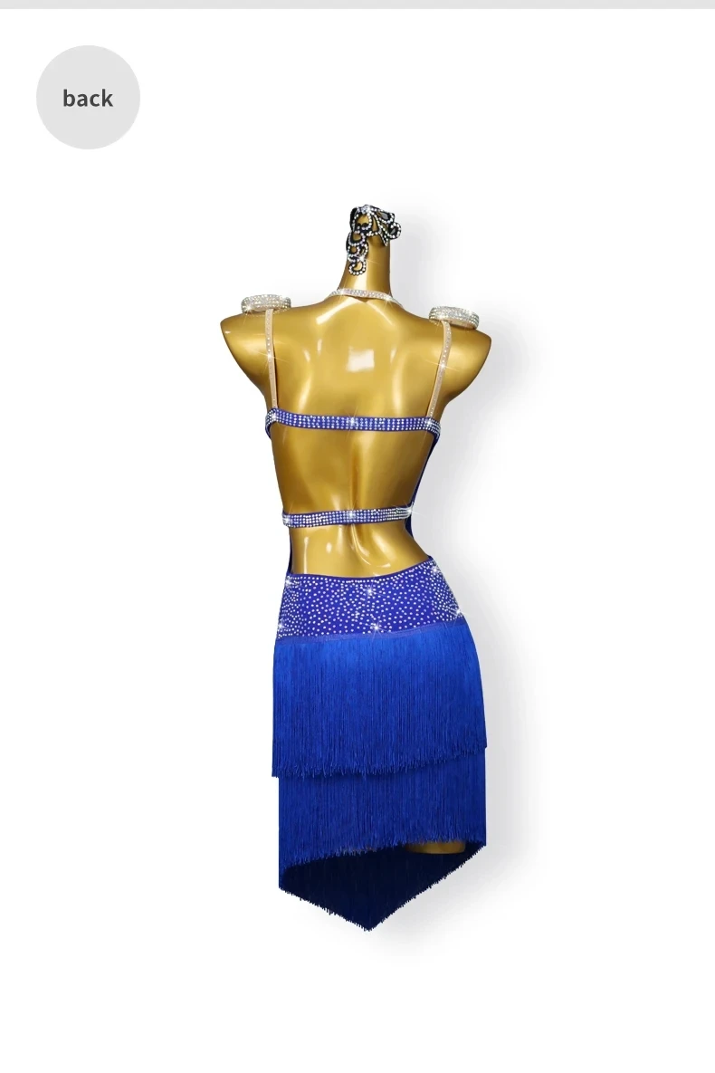 Lateinamerikanisches Tanzkleid für Mädchen 2026, Trainingskleidung, Damen-Abendanzug, Fransenrock, Kostüm für Abschlussbälle, Partys, Samba, Sport, Ballsaal, Bühne – Detail 9