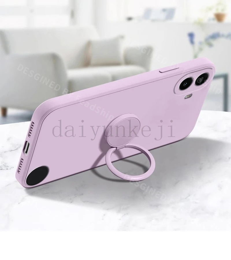 الفاخرة غطاء من السيليكون ل لا شيء CMF الهاتف 1 غطاء ناعم للصدمات جراب هاتف لا شيء الهاتف CMF غطاء مع حامل قوس